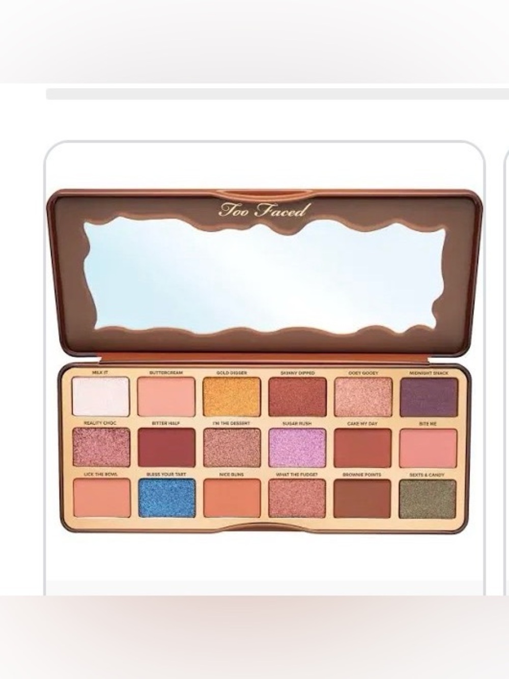 Too Faced Eyeshadow Palette — Gold, Pink, Purple, Blue & Brown Shades